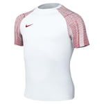 Nike Soccer Jersey Y NK DF Academy Jsy SS, White/University Red/University Red, DH8369-100, XS