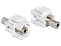 DELOCK – Keystone module, 3.5mm fe - 3.5mm fe, 19.2x14.9mm, white (86322)