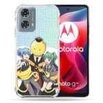 Cokitec Coque Renforcée pour Motorola G24 4G Manga Assassination Classroom Kuro Trio