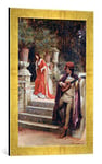 Kunst für Alle 'The Minstrel S Lay, Image encadrée par George Sheridan Knowles Impression d'art dans Le Cadre de Haute qualité Photos Fait Main, 40 x 60 cm, Doré Raya