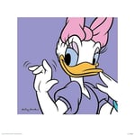 Pyramid International Lilas Daisy Duck Art Print, Papier, Multicolore, 40 x 40 x 1.3 cm