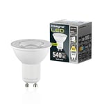 Integral Ampoule LED GU10 5 PACK blanc chaud 3000K, 600LM, 5,7W (équivalent à 75W) dimmable - Efficace en énergie et idéale pour les spots et projecteurs dans les salles de bains, cuisines, salons