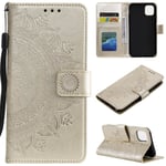 iPhone 12 Mini - Mandala Fodral - Guld Gold Guld