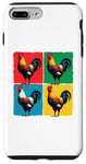 iPhone 7 Plus/8 Plus Colorful Funny Chicken Art, Crazy Chicken Rooster Family Case