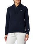 Champion Women's Legacy Basics W-Light Powerblend Fleece Hooded Sweatshirt, Dark Blue, M