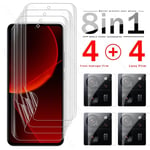 Film Hydrogel Souple 8 En 1 Pour Xiaomi 13 T Pro 5g,Protecteur D'écran,Pas De Verre Sur Xiomi Xiaomi Ata 13t Mi 13 T Pro T13 5g,Verre D'appareil Photo - Type 8in1 4front 4lens-For Xiaomi 13t