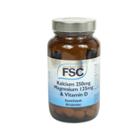 FSC Kalcium 250mg, Magnesium 125mg & Vitamin D 60 tabletter