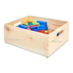 Wooden No Lid Boxes Plain Wood Box Storage Trunk Handle Chest Tool Home Toy