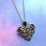 Gothic Barbed Heart Pendant Necklace by Briar Children of the Night