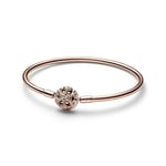 Pandora Moments Rose Sparkling Snowflake Clasp Bangle rannekoru 21cm 582338C01