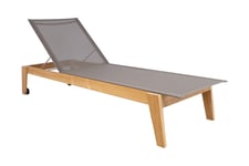 Däckstol Bali 210x73xH33 cm Teak - Utefåtölj & loungefåtölj Vit,Natur