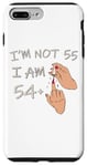 Coque pour iPhone 7 Plus/8 Plus Im Not 55, I Am 54 Plus 1 Middle Finger, 55th bday 1969