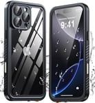 ANTSHARE for iPhone 16 Pro Max Case, IP68 Waterproof Shockproof Case with [Built-in Screen/Camera Protector], 360 Full Body Sealed Protective Front and Back Cover for iPhone 16 Pro Max - Black