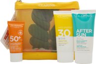 Clarins Essential Sun Care Travel Set 50ml Very High Protection Sun CreamSPF50 + 15ml Gentle Peeling + 75ml Soothing After Sun Balm