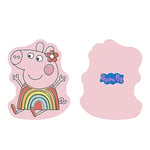 Character World Coussin Officiel Peppa Pig Super Doux réversible Double Face Motif Peppa Rose Idéal pour la Chambre à Coucher ou Le canapé