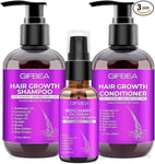 Hair Growth Shampoo Conditioner Set W/Rosemary Biotin Argan Castor Oil Women Men