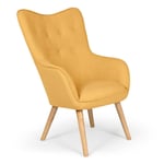 Fauteuil Scandinave "Aimee" 67cm Jaune