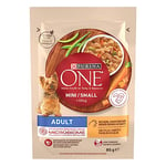 PURINA ONE Mini/S Lot de 26 boîtes de Nourriture Humide pour Chiens de Petite Taille, Riches en Poulet et légumes, 26 x 85 g