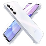 HTDELEC Coque pour Samsung Galaxy A15 4G / 5G Transparente + 2 x Verre trempé écran,Silicone Souple étui Bumper Housse Clair TPU Gel Cover avec Quatre Coins Renforcés pour Samsung Galaxy A15 4G / 5G