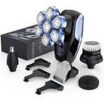 SEJOY 5 in 1 Electric Shaver 7 Head Razor Bald Men Beard Nose Hair Skull Trimmer