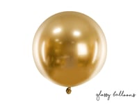 Partydeco Olbom-G-019, Toy Balloon, Latex, Guld, Oval, 60 Cm, 1 Styck