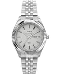 Timex Waterbury Legacy Boyfriend WoMens Silver Watch TW2U78700 Stainless Steel (archived) - One Size