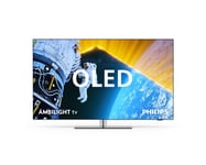 TV OLED Ambilight Philips 55OLED849 139 cm 4K UHD Google TV 2024 Métal satiné