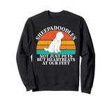 Not Just Pets But Heartbeats at Our Feet Sheepadoodle Sweatshirt