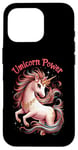 iPhone 16 Pro Cute Girl's Magical Unicorn Power Case