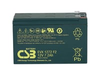 Csb Battery Evx 1272 Evx1272f2 Blybatteri 12 V 7,2 Ah Blyfilt (B X H X D) 151 X 99 X 65 Mm Plattkontakt 6,35 Mm Cykelstabil, Underhållsfri, Låg