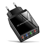 4 Port USB Wall Charger USB Fast Quick Charge QC 3.0 Power Adapter US/UK/EU Plug