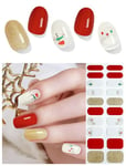 Wahrshei Vernis Autocollant UV | Christmas Style E Autocollant Ongle Gel UV | 20pcs Film pour Ongles Autoadhésif | Gel Nail Stickers, Autocollants et Pochoirs Pour Nail Art