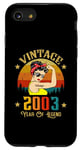 Coque pour iPhone SE (2020) / 7 / 8 Vintage 2003 Anniversaire Femmes 22 Ans Drôle Vintage 2003