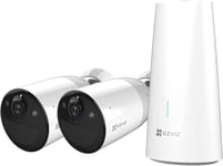 EZVIZ Battery CCTV Camera Systems with Base, No Subscription, Home Security PIR