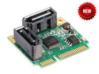 Carte contrôleur mini PCI Express SATA 6G à 3 3.0, 2 Ports, convertisseur de demi-taille à pleine taille, support SATA 3.0 Nipseyteko