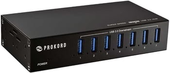 Prokord Usb 3.0 Hub 7-port Pro Metal Usb 3.2 Gen 1 (3.1 Gen 1) Type-a Usb 3.2 Gen 1 (3.1 Gen 1) Type-a