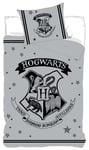 Sängkläder Harry Potter - 140x200 cm - Bäddset med Hogwarts logotyp - Harry Potter sängkläder i 100% bomull