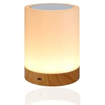 Amouhom Veilleuse LED, Lampe de Chevet Veilleuse Enfant avec Contrôle Tactile et USB Rechargeable et Changement de Couleurs RGB Dimmable Lampe de Table pour La Chambre et Le Salon