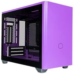 Cooler Master MasterBox NR200P Mini ITX Computer Case - Tempered Glass Side Panel, Superior Cooling Options, Vertical GPU display, Tool - Free 360 Degree Accessibility - Nightshade Purple