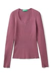 United Colors of Benetton Women's Jersey M/L 112PD401V Sweater, Pink, M