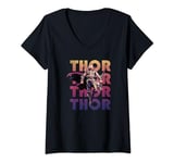 Marvel Thor: Love and Thunder Thor Text Stack T-Shirt avec Col en V