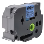 vhbw 1x Ruban compatible avec Brother PT P750TDI, P900W, P750, P750W, P900, P900NW imprimante d'étiquettes 24mm Noir sur Bleu, flexible