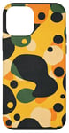 Coque pour iPhone 12 mini Bois de canard en peau de grenouille à pois jaunes