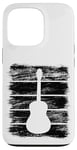 Coque pour iPhone 13 Pro Guitare Esquisse Instrument de musique pour guitaristes