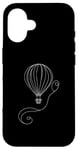 Coque pour iPhone 16 Ballon à air One Line Art Dessin