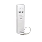 La Crosse Technology - Capteur Mobile Alerts thermo-hygro MA10300 avec écran LCD et sonde de température filaire waterproof , Blanc