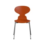 Fritz Hansen Myran 3101 stol paradise orange, lackad, kromat stålstativ