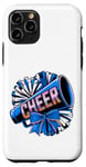 Coque pour iPhone 11 Pro Mégaphone Bleu et Pompons de l'Équipe de Cheerleading