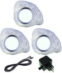 Stonelight Markspotlight 3-pack Komplett 3x1W Bolthi Connect 12V Grå IP44