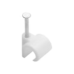 Attache câble - Attache fil électrique - Fixation câble électrique - Fixation et raccordement du câble - Serre câble - Clou de Fixation - Attache Fils Ø 8 A 12 Mm Blanc Sachet De 25 - Debflex 700408